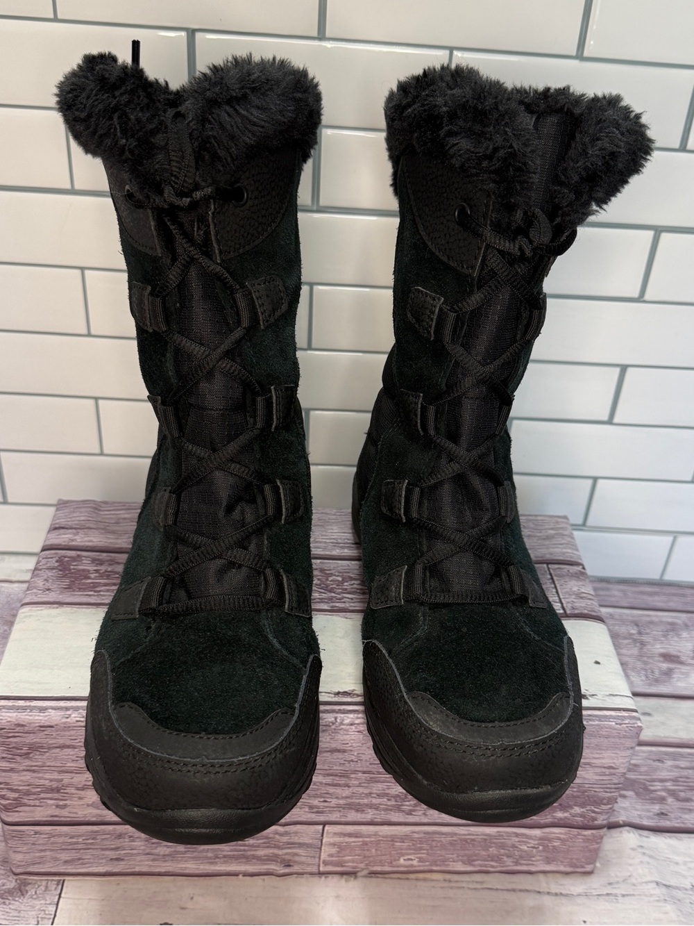 Columbia Ice Maiden II Snow Boots, Black, Women's Size 6 - Picture 7 of 12